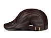 Men's Lambskin Leather Flat Cap - Autumn/Winter Warm Beret for Middle-Aged & Elderly