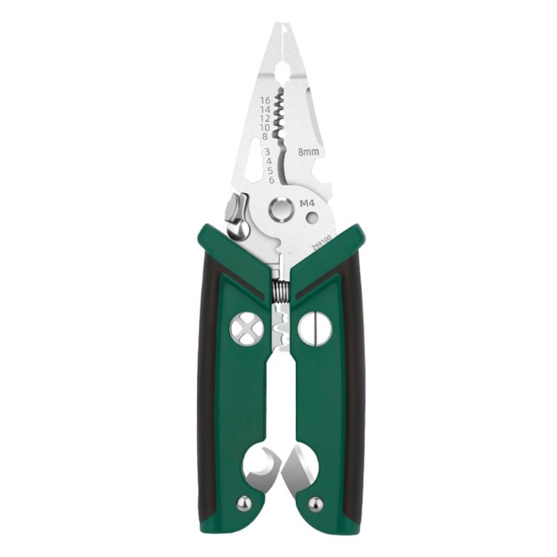 Electrician Wire Crimper Peeler Pliers Cable Stripping Multifunctional Press Plier Terminals Crimping Cutting Tool 1