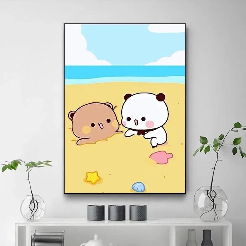 Bubu and Dudu Anime Canvas Poster Cute Living Room Wall Art Print Home Decor Painting for Bedroom and Office Modern Aesthetic W