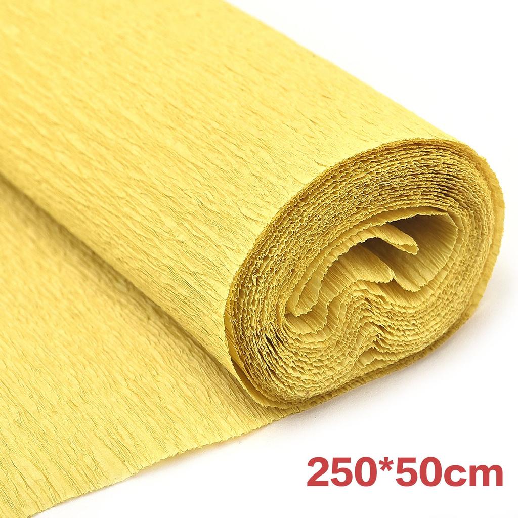 17 Colors 250x50cm Colored Crepe Paper Roll Origami Crinkled Crepe Paper Craft DIY Flowers Decoration Gift Wrapping Paper Craft