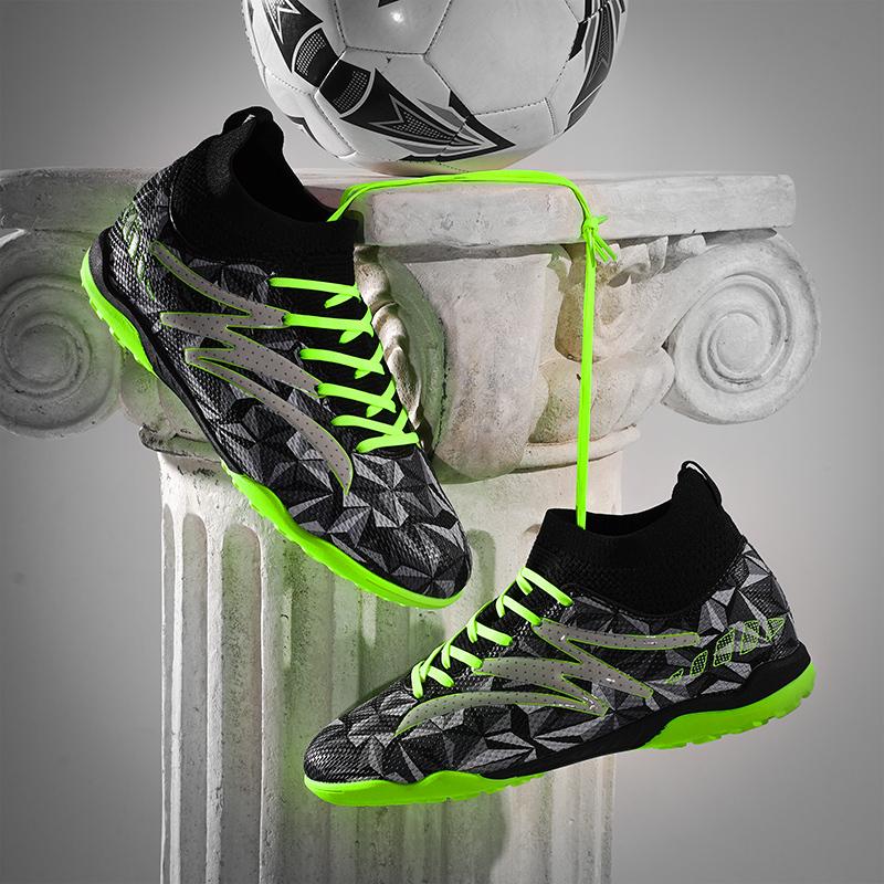 Männer Fußball Stiefel Lange Spikes Hohe Knöchel Fußball Schuhe TF Outdoor Gras Stollen Fußball Stiefel Training Sport Fußball Schuhe