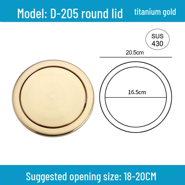 Runder versenkbarer Mülleimer mit Schwingdeckel für die Arbeitsplatte