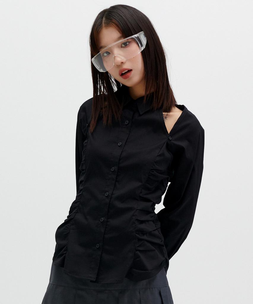 Leoninghai Two-Way Bolero Shirt [Black]