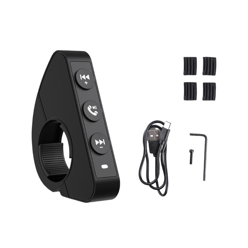 

Wireless Media Controller Handlebar Remote for Motorcycle Bike Riding Music Controller Button for Various Devices 1