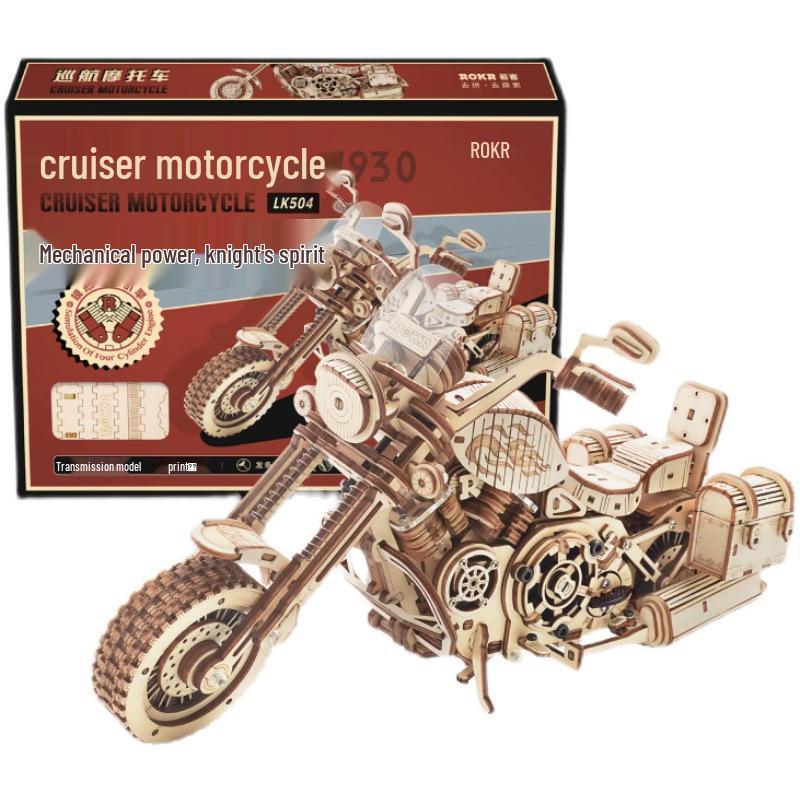 DIY Wooden Owl Clock Train Model - Creative Assembly Toy & Password Box