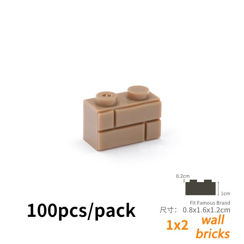 

Non-Toxic Diy Building Blocks Wall Figures Bricks 1X2 Dots 50/100Pcs Educational Creative Toys For Children Size Compatible With 98283 100pcs