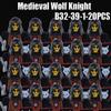 Medieval Military Soldier Series Building Blocks Castle Black Eagle Green Dragon Knights Figures Militia Accessories Bricks Toys