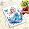Ice Wave Butterfly Elsa New Pearl-Inlaid Frameless Art | Handmade Pearl Craft, Ice Wave & Butterfly Snowflake Theme, for Fresh Frozen Style Home Decor