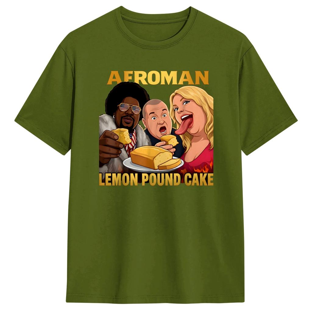 Afroman Giustizia per la Torta al Limone T-shirt in Cotone Hip Hop T-shirt per Uomo Estate Y2K Stampa Classica T-shirt a Maniche Corte