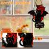 Halloween Gothic Hanging Decorations with Witch and Pumpkin Motifs for Indoor Outdoor Party Decor
