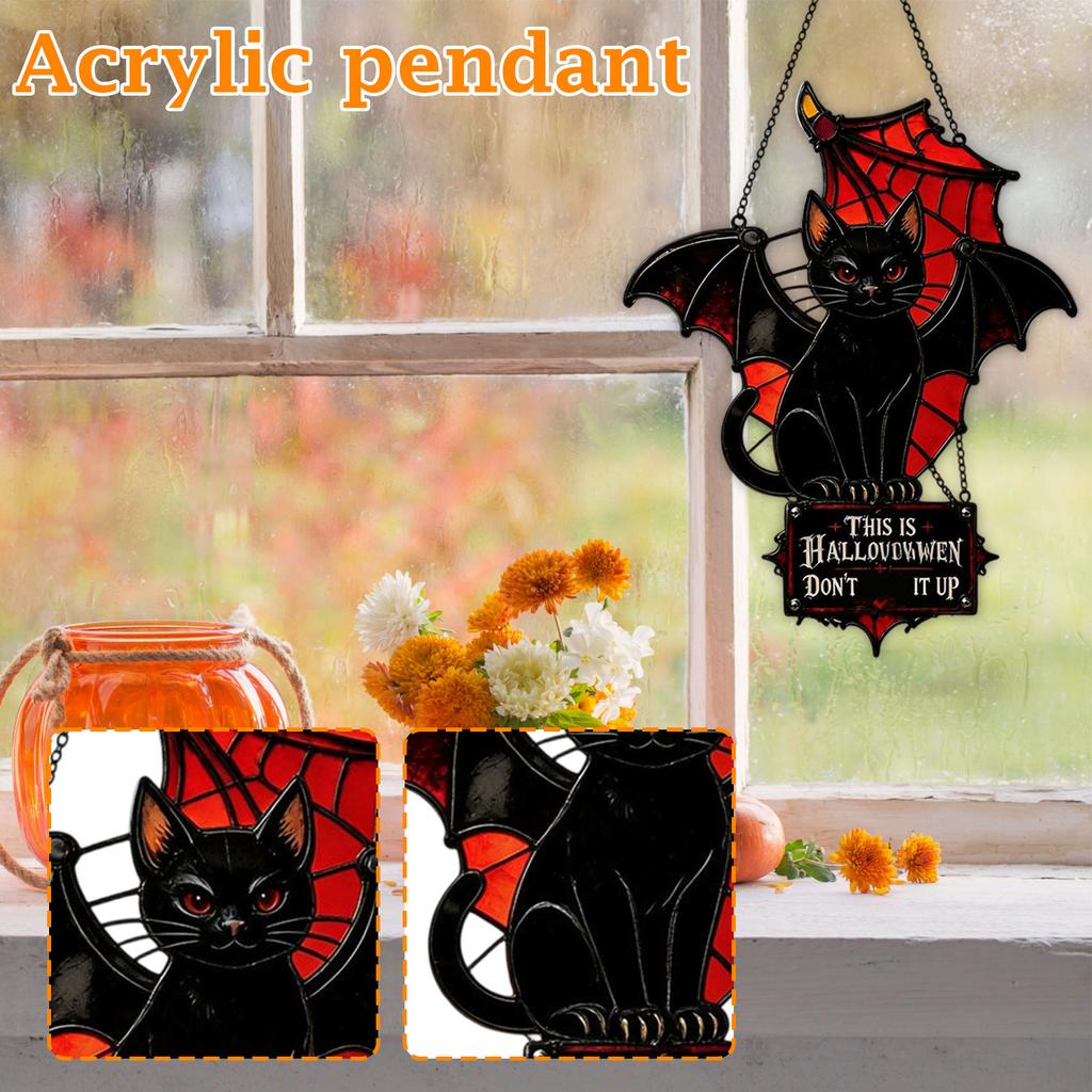 Halloween Gothic Hanging Decorations with Witch and Pumpkin Motifs for Indoor Outdoor Party Decor