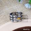 Jewelry, Creative Two-Color Plated Small Fish Ring, A Goldfish Upstream Inspirational Ring