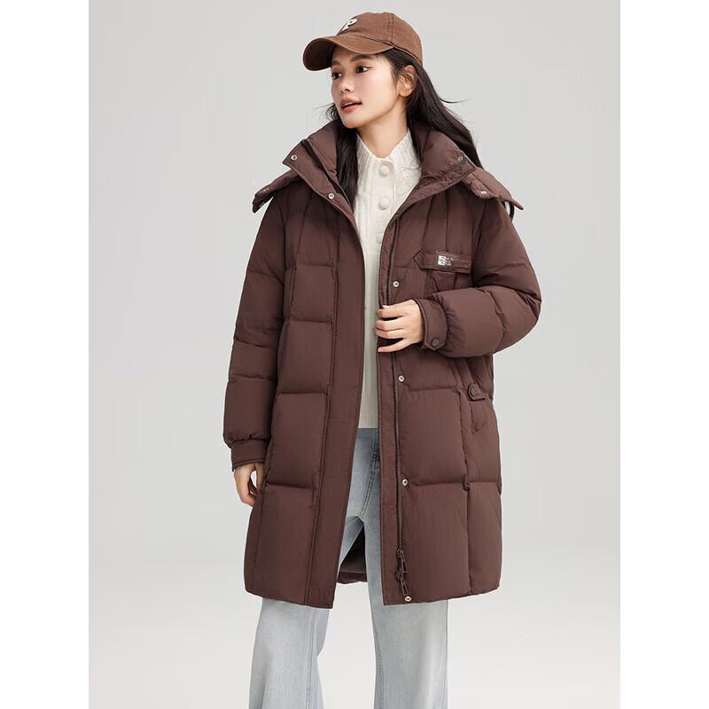 Yaya Women's Hooded Long Puffer Down Jacket