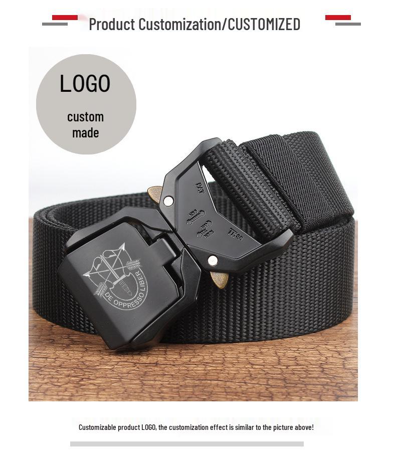 Men's Tactical Nylon Belt: Military & Security Canvas Belt for Outdoor and Work Use