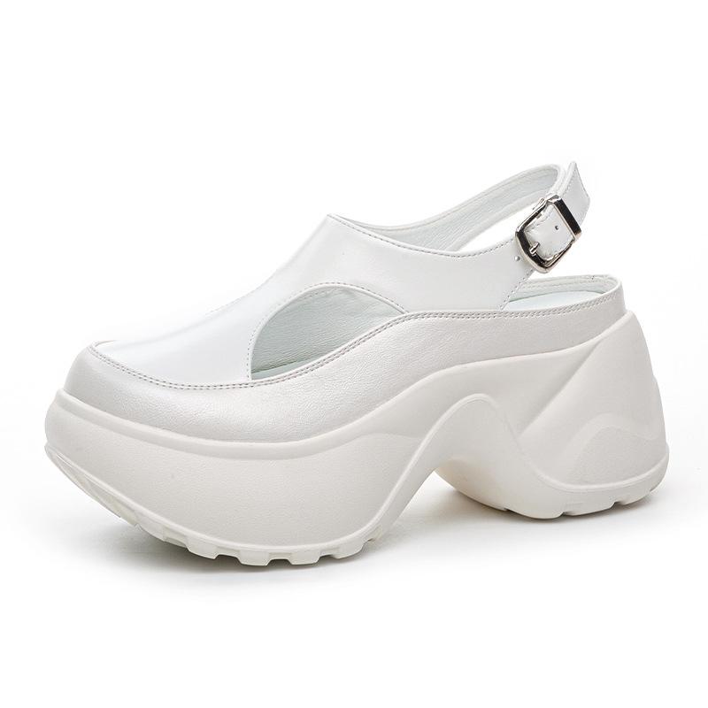 Platform dad shoes summer new leopard print small hollow breathable lightweight sports and leisure shoes