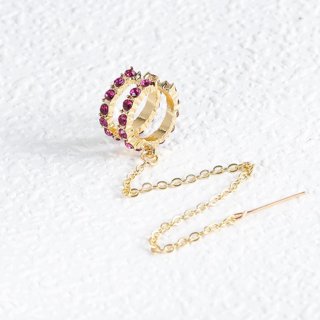 Creative Fashionable Chain Stud Earrings Simple Geometric Jewelry Ear