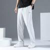 Li Ning Logo Print Casual Elastic Waist Mid Rise Knitted Sports Pants Men bottoms Light-Gray YKLT317-2