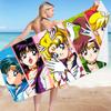 Sailor Moon Beach Towel Microfiber Swimming Towel Quick Drying Cartoon Animation Beach Towel Bath Towel