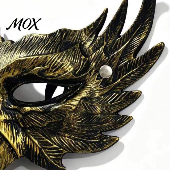 Goldene Vogel-Gesichtsmaske Halloween Adler Halbmaske, Vintage Gold Venezianische Maskenball-Party Gothic Cosplay Requisiten Retro Schwarz