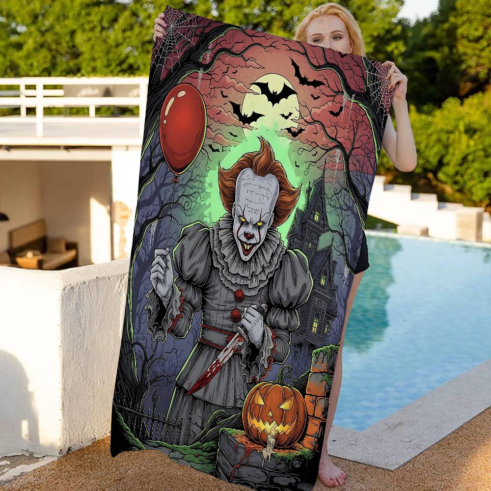 Movie I-It P-Pennywise Microfiber Beach Towel Absorbent Quick Dry Soft Yoga Swimming Resort Mountain Climbing Towel