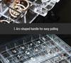 Clear 5-Layer Jewelry & Nail Art Organizer Box with 120 Compartments
