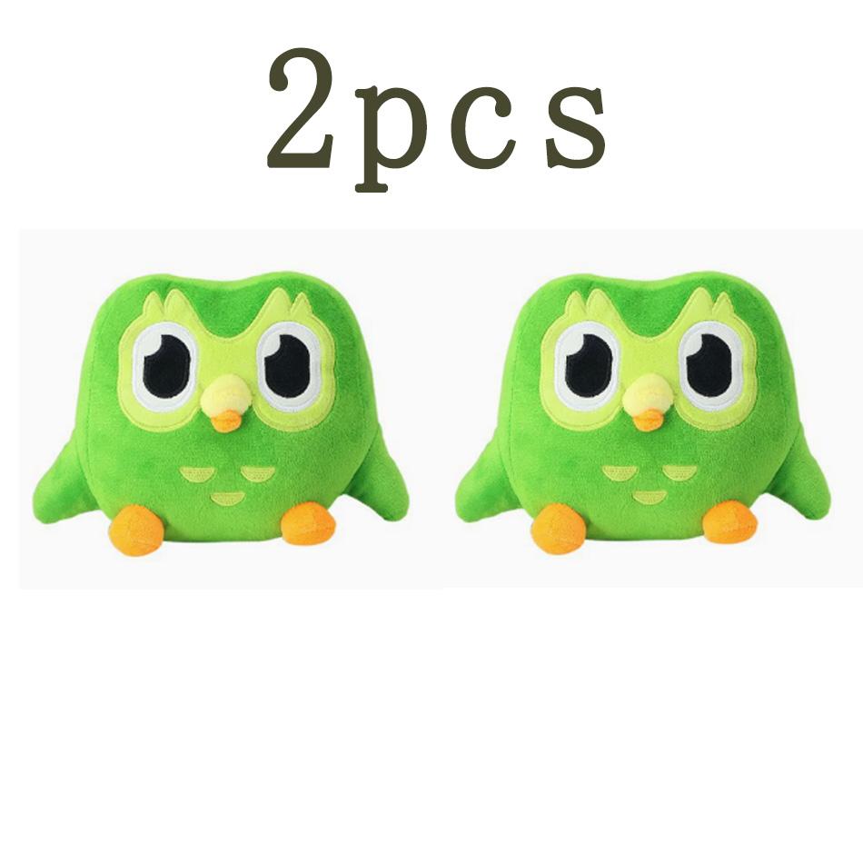 Mooie Groene Duo Knuffel van Duo de Uil Cartoon Anime Knuffel Zacht Knuffeldier Knuffel Poppen Kinder Verjaardagscadeau