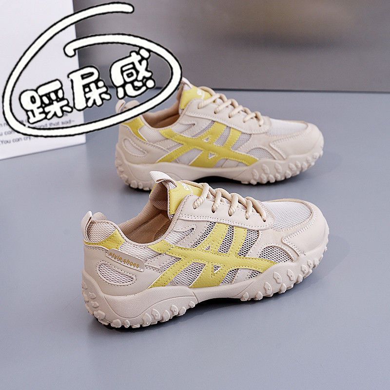 Net Breathable Lightweight Non-slip Sneakers Soft Sole Soft Surface Dad Shoes 22 Summer New Single