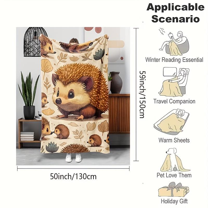 Cute Hedgehog Blanket: Embrace The Adorable Design, Ultra-Soft Fabric, And Cozy Vibes For Your Charming Home Decor