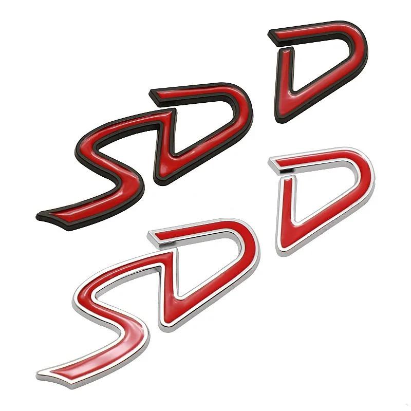 3D Metal D SD Logo Rear Trunk Emblem Badge Car Body Sticker Decals