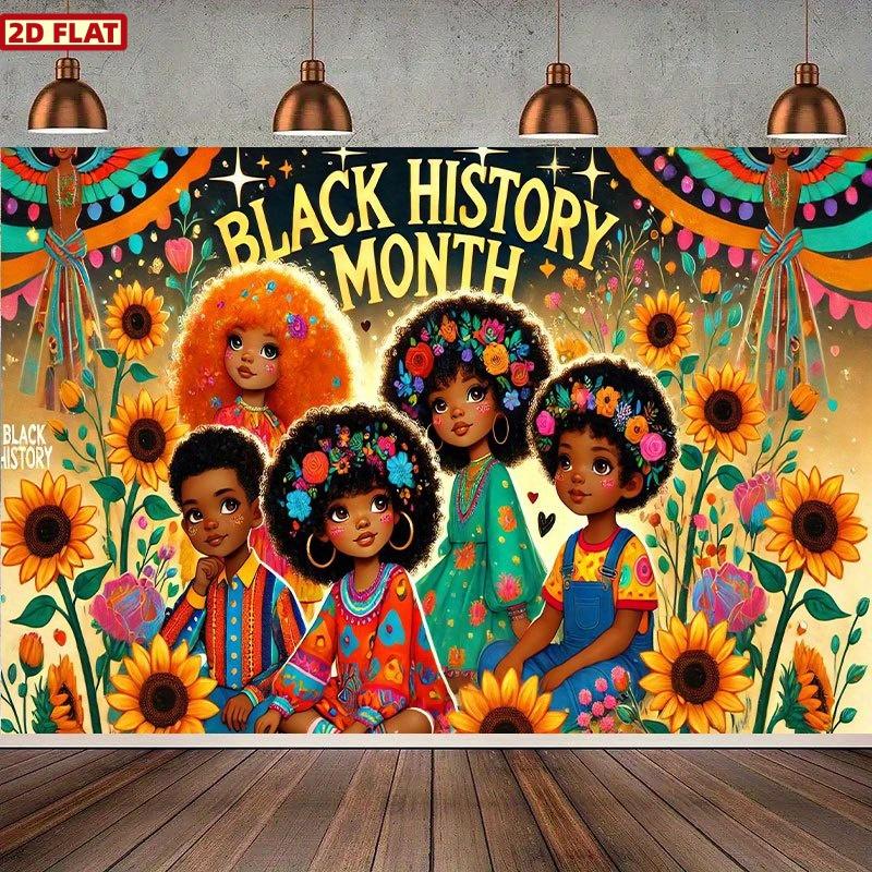 2D Flat Banner, Black History Month Banner - Versatile, Suitable for Weddings, Birthdays, Anniversaries
