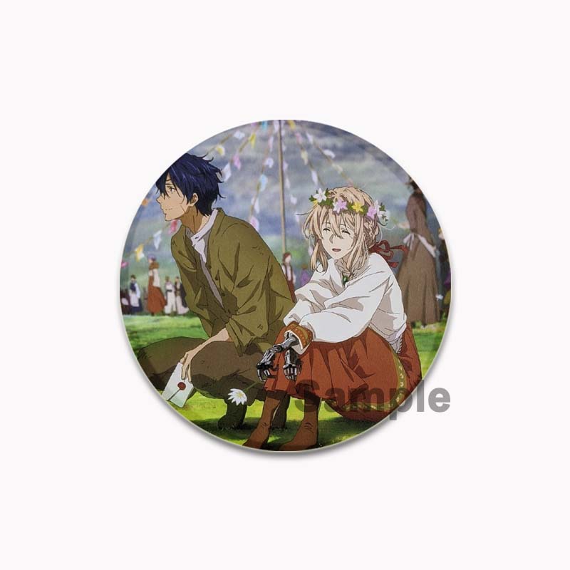 

32/44/58 мм 58 мм Ювелирные изделия Аксессуары Подарки Аниме Фиолетовый Эвергарден Броши Косплей Значки ручной работы Булавки для лацканов Рюкзак Одежда Украшения 32mm