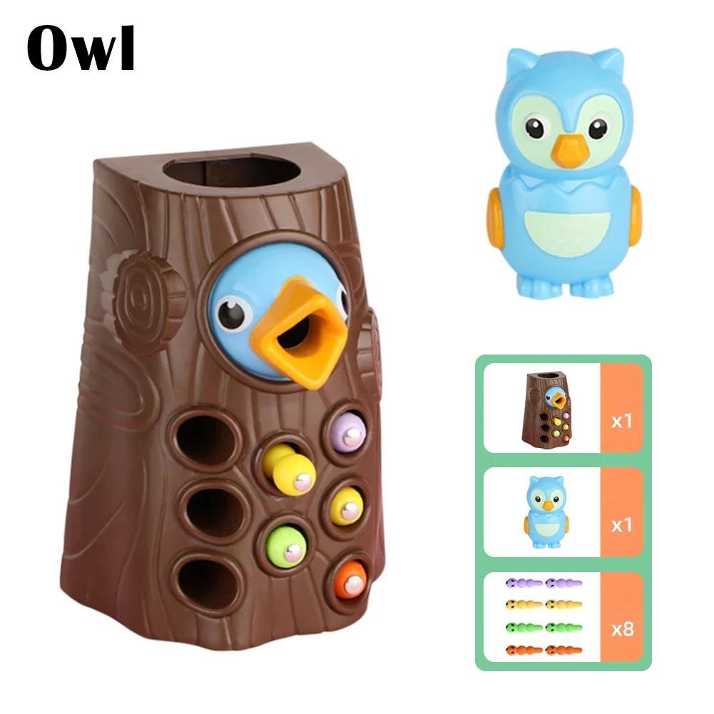 

Детские деревянные игрушки Монтессори, магнитный дятел, ловля червей, кормление, рыбалка, игровой набор, развивающие игрушки для детей, подарок на день рождения