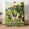 Shrek Theme Printed Blanket - Perfect for Couch, Bed, Travel & Outdoor Use | Machine Washable, Cozy & Durable.