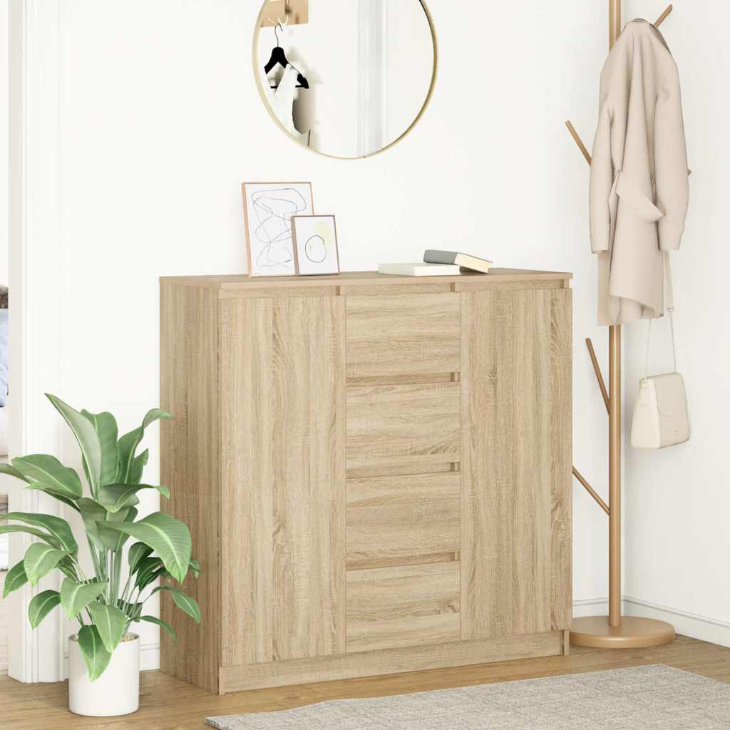 Sideboard with Drawers Sonoma Oak 100.5 x 35 x 98.5 cm