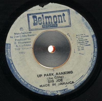7inch Record BIG JOE  MIGHTY TWO  Up Park Ranking  Natty Dread A Cur NONE Belmont Records 1975 Jamaica Reggae Ska  Dub Used