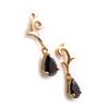 Les Trésors De Lily [J6045] - Gold Plated 'Anastacia' Black Gold Earrings - 23x8 Mm