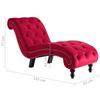 Red Velvet Chaise Lounge