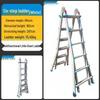 Multifunctional Telescopic A-frame Ladder with Carbon Steel and Thickened Iron