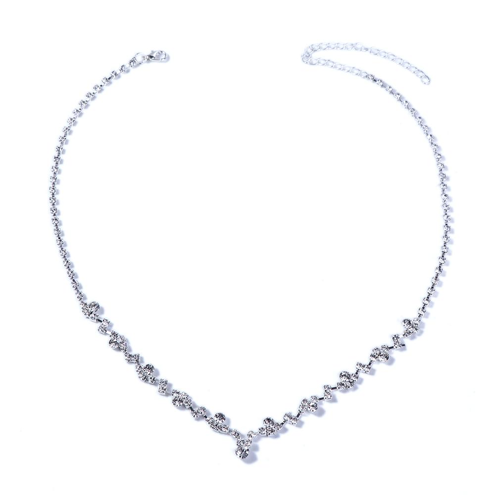 Necklace Crystal Necklace Earrings Set Wedding Accessories Bridal Jewelry Jewelry Set Bridal Set