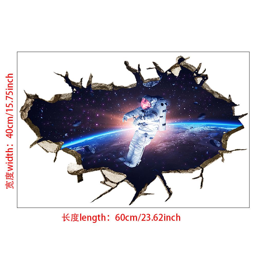 3D Self-adhesive Tearable Wall Starry Sky Universe Planet World Ceiling Living Room Decorative Wall Sticker