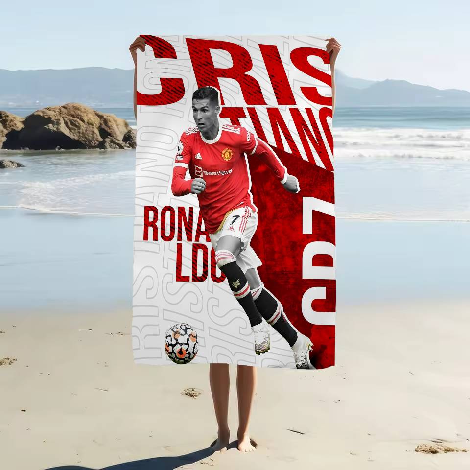 C-Cristiano R-Ronaldo CR-7 Asciugamano da Spiaggia in Microfibra Assorbente Asciugatura Rapida Morbido Yoga Nuoto Resort Arrampicata su Montagna Asciugamano