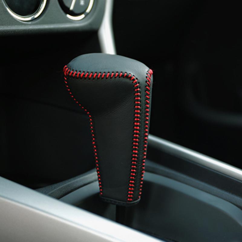 My Good Car High Quality Cowhide Top Layer Leather Automatic Gear Shift Collars Gear Cover For Peugeot 308 408 Car