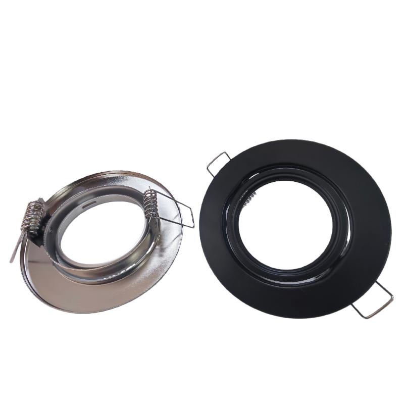 1 Set Round Fixture Downlight Led Holders Cutout For Bulb Holder Recessed Led Spot Light Mr16 Gu10 Led Downlights Frame