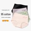 High-Waisted Women's Cotton Briefs - Embossed, Abdomen-Shaping, Warmth for Winter