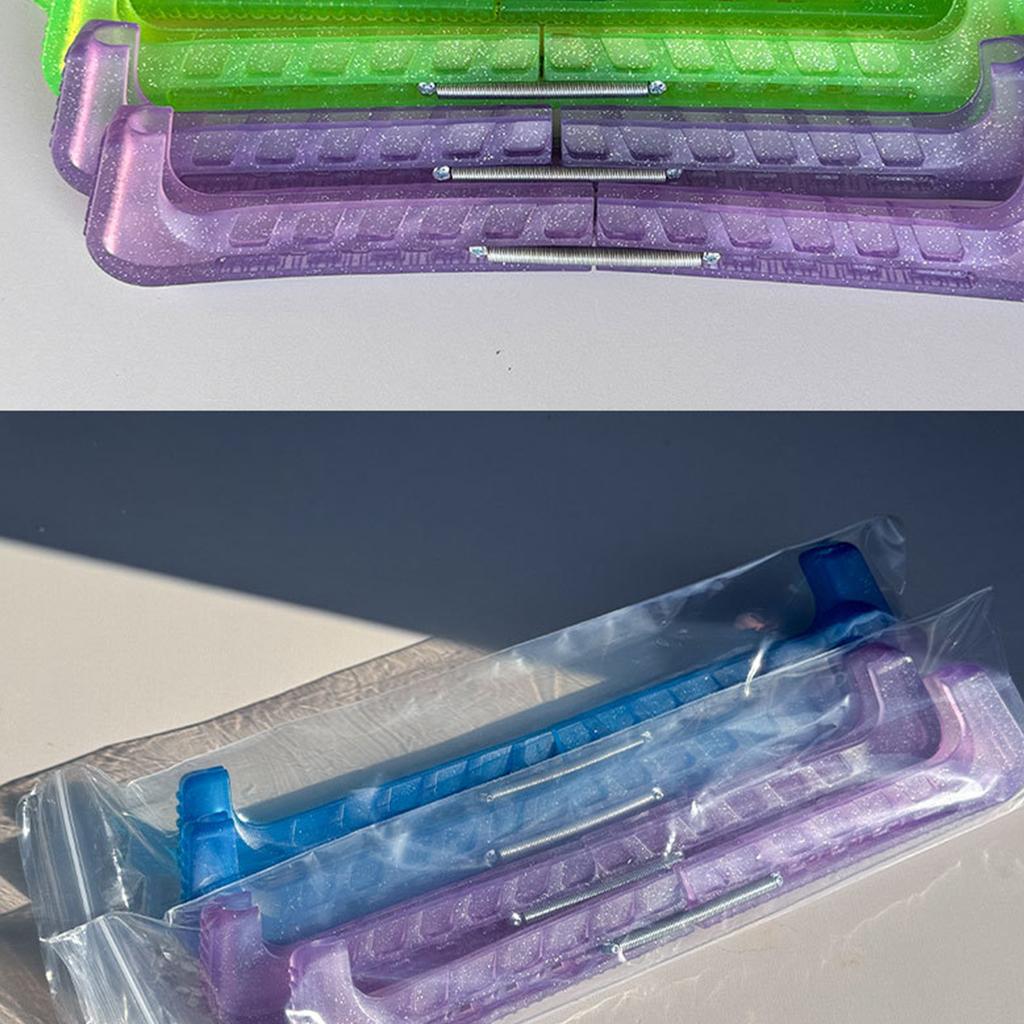 Speed Skating Hard Protect Sleeve Adjustable Crystal Jelly Color Blades Guards Anti-Slip Universal Fit for Adults & Kids