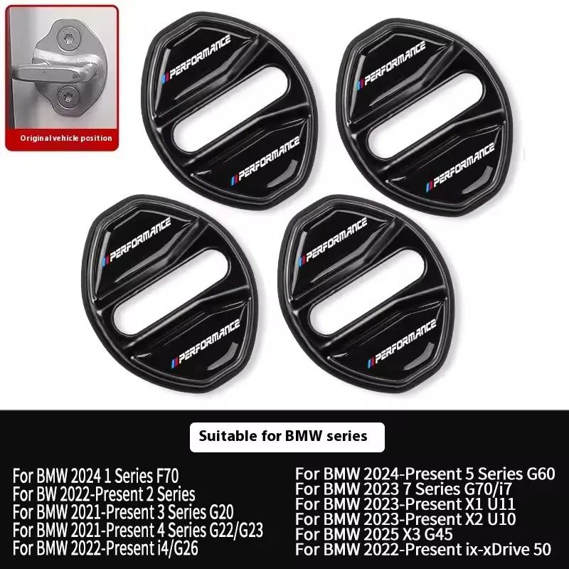 

For BMW 3 5 Series X1 X3 X4 X5 G20 G32 F48 G01 G02 G05 G07 G11 G22 G26 G60 G30 G45 4PCS Car Door Lock Cover Stickers Accessories