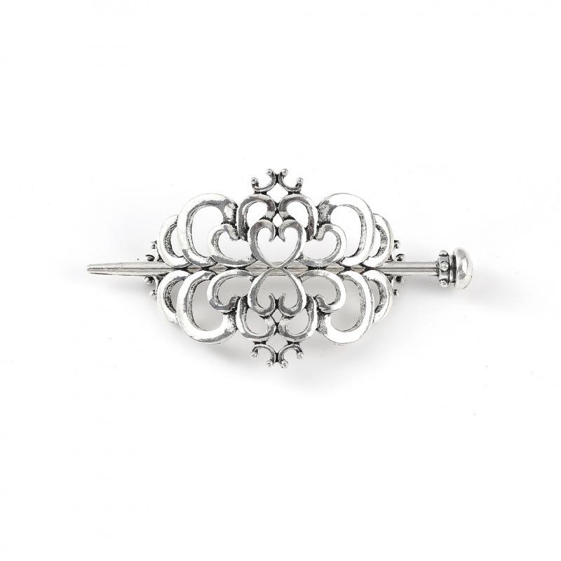 Viking Retro Heart Celtic Knot Hairpin - European and American Style Nordic Hair Accessory for Women.