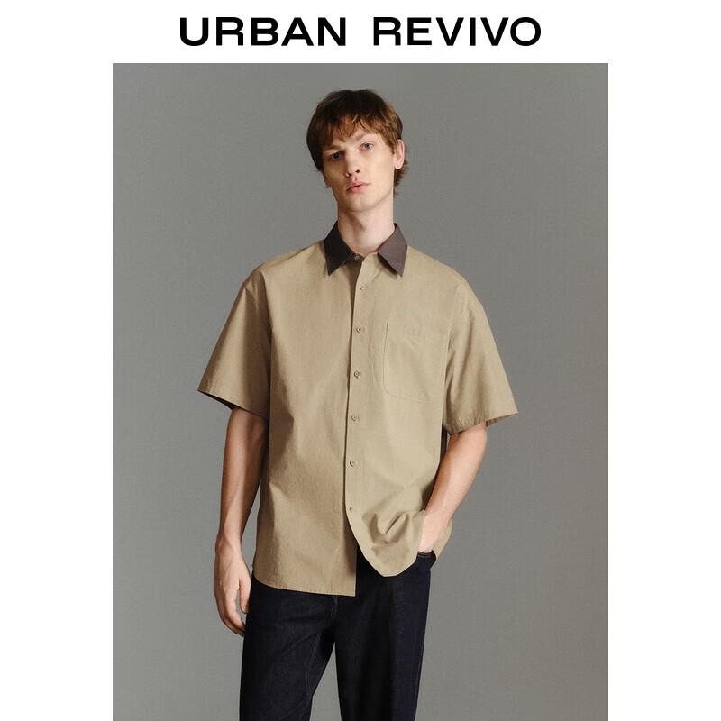 

UR Men s Autumn 2025 Color-block Lapel Shirt L