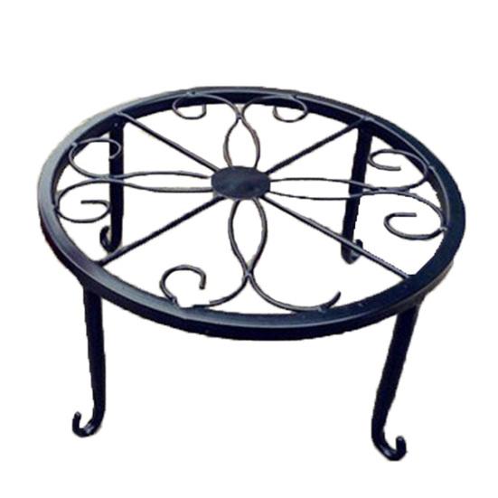 Flower Pot Rack Hollow Round Plant Pot Stand Floor Flower Display Shelf Balcony Decor for Indoor