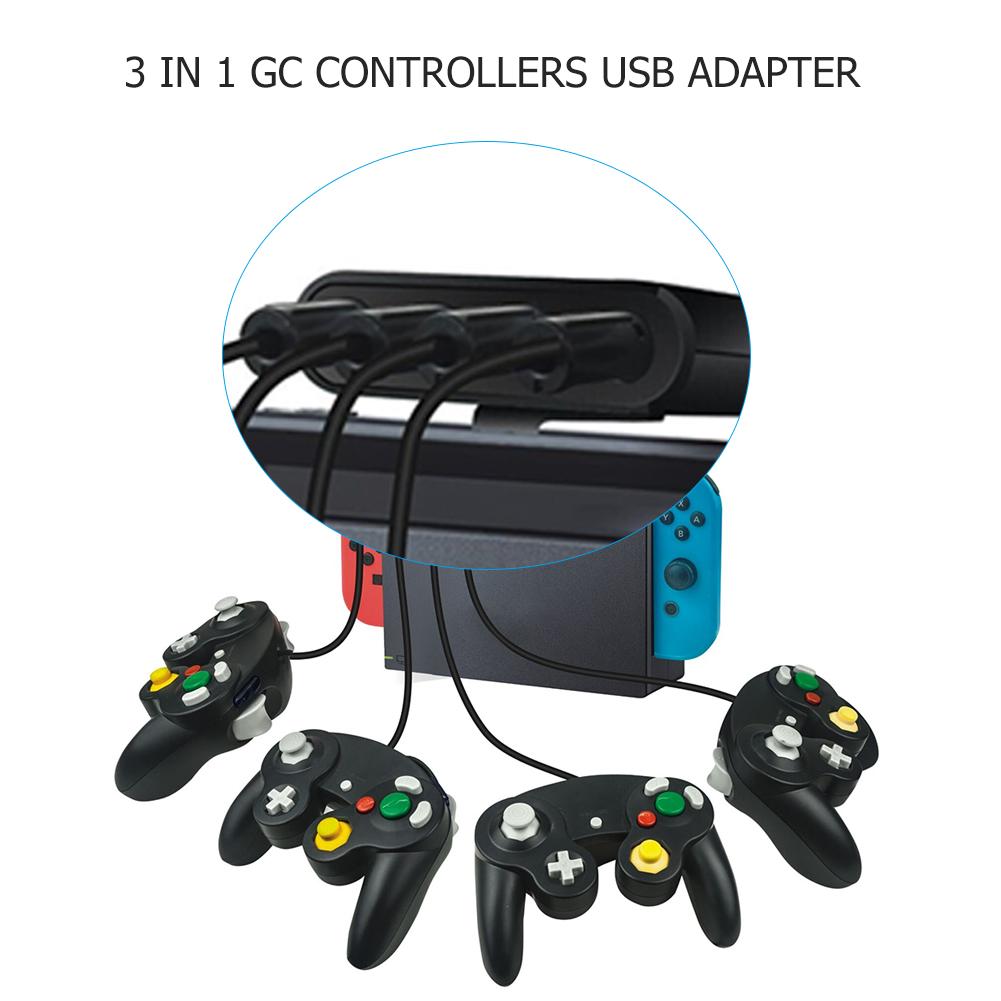 4 Ports Game Converter for GameCube GC Controller USB Adapter for Nintend Switch NGC/Wii u/PC Star Fighting Game Accessories